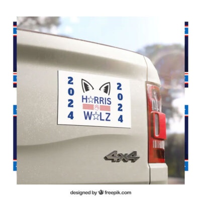 Childless Cat Lady Kamala Harris Car Magnet