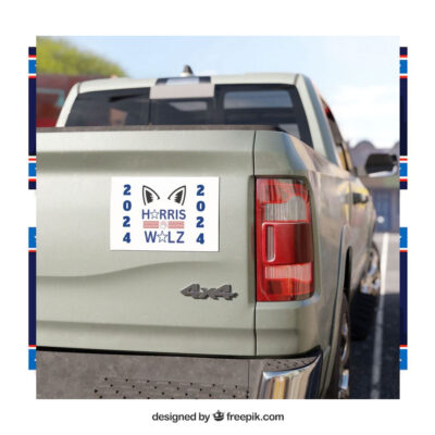 Childless Cat Lady Kamala Harris Car Magnet