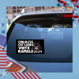 Childless Cat Lady for Harris and Walz Bumper Sticker