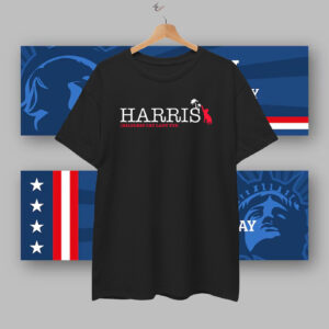 Childless Cat Lady for Kamala, Cat Lady for President T-Shirt