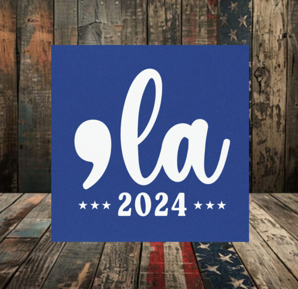 Comma-La Kamala 2024 Car Magnet