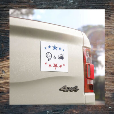 Comma La and Coach Walz Car Magnet