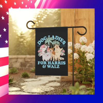 Dog Ladies For Harris & Walz Garden Flag