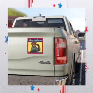 Felines Not Felons Harris 2024 Vote Blue Car Magnet