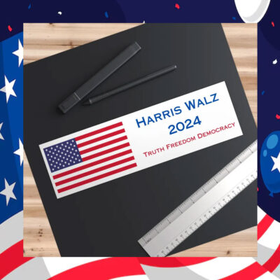Harris Walz 2024 Bumper Truth Freedom Democracy Stickers