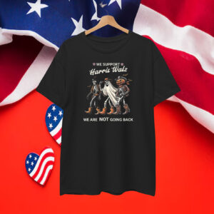 Harris Walz 2024 Halloween T-Shirt, Funny Skeleton Halloween T-Shirt