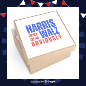 Harris Walz 2024 - Obviously - Square Vinyl Stickers