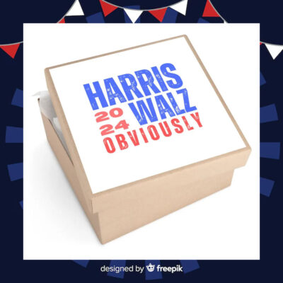 Harris Walz 2024 - Obviously - Square Vinyl Stickers
