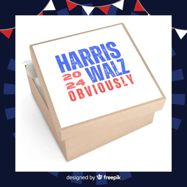 Harris Walz 2024 - Obviously - Square Vinyl Stickers