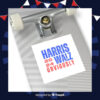 Harris Walz 2024 - Obviously - Square Vinyl Stickers