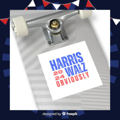 Harris Walz 2024 - Obviously - Square Vinyl Stickers
