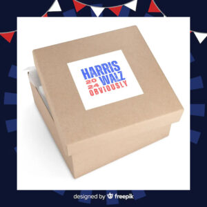 Harris Walz 2024 - Obviously - Square Vinyl Stickers