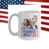 Harris Walz 2024 Political Coffee Mug - Kamala Harris and Tim Walz Election Design