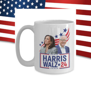 Harris Walz 2024 Political Coffee Mug - Kamala Harris and Tim Walz Election Design