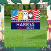 Harris Walz 2024 Yard Sign, Cats For Kamala Yard Sign