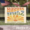 Harris Walz 2024 Yard Sign with Stand Kamala Lawn Sign