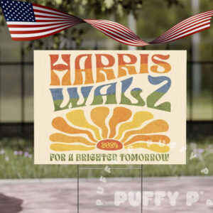 Harris Walz 2024 Yard Sign with Stand Kamala Lawn Sign