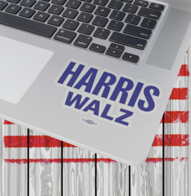 Official Harris Walz Blue Stickers