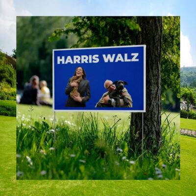 Harris Walz Dogs Yard Sign