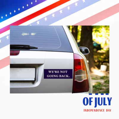 Harris Walz Election Campaign We're Not Going Back Car Magnet