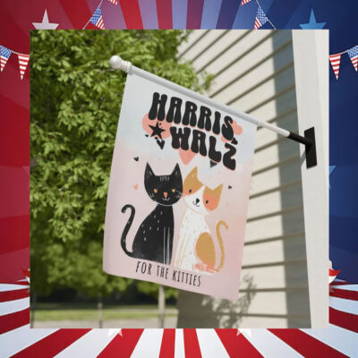 Harris Walz For The Kitties Flag