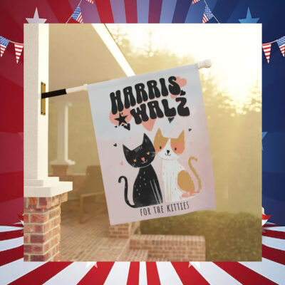 Harris Walz For The Kitties Flag