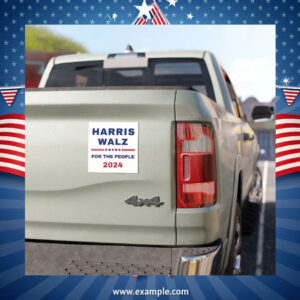 Harris Walz For The People 2024 Bumper Magnet
