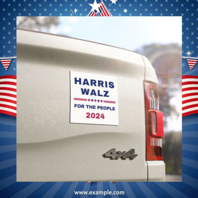 Harris Walz For The People 2024 Bumper Magnet