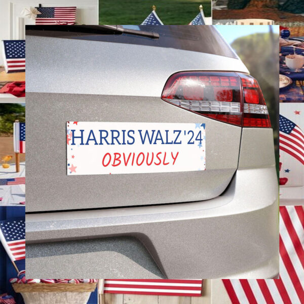 Harris Walz Obviously Bumper Magnets