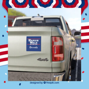 Harris Walz Obviously Election Car Magnets Vote 2024