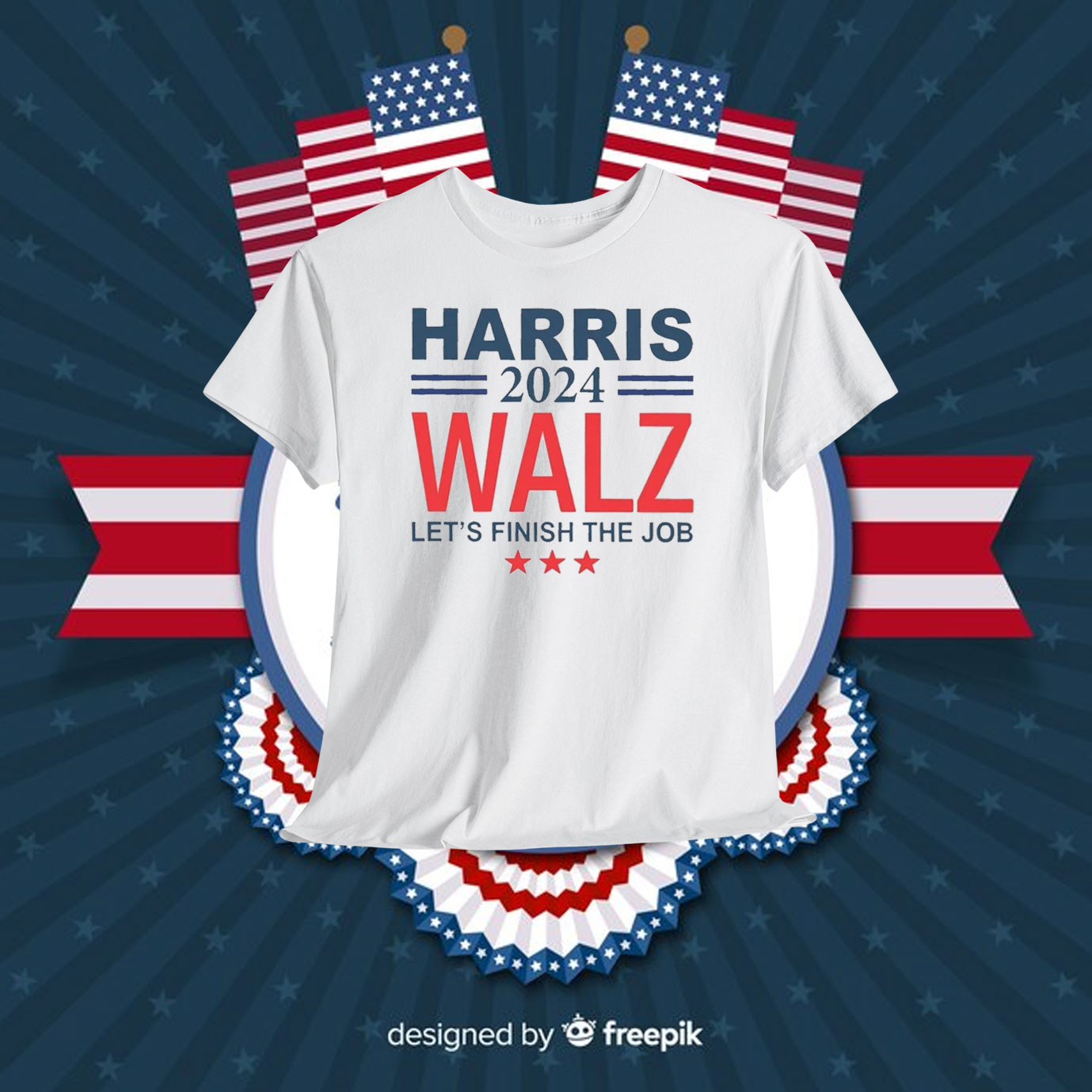 Harris Walz Shirt, Harris Walz Let's Finish The Job Shirt
