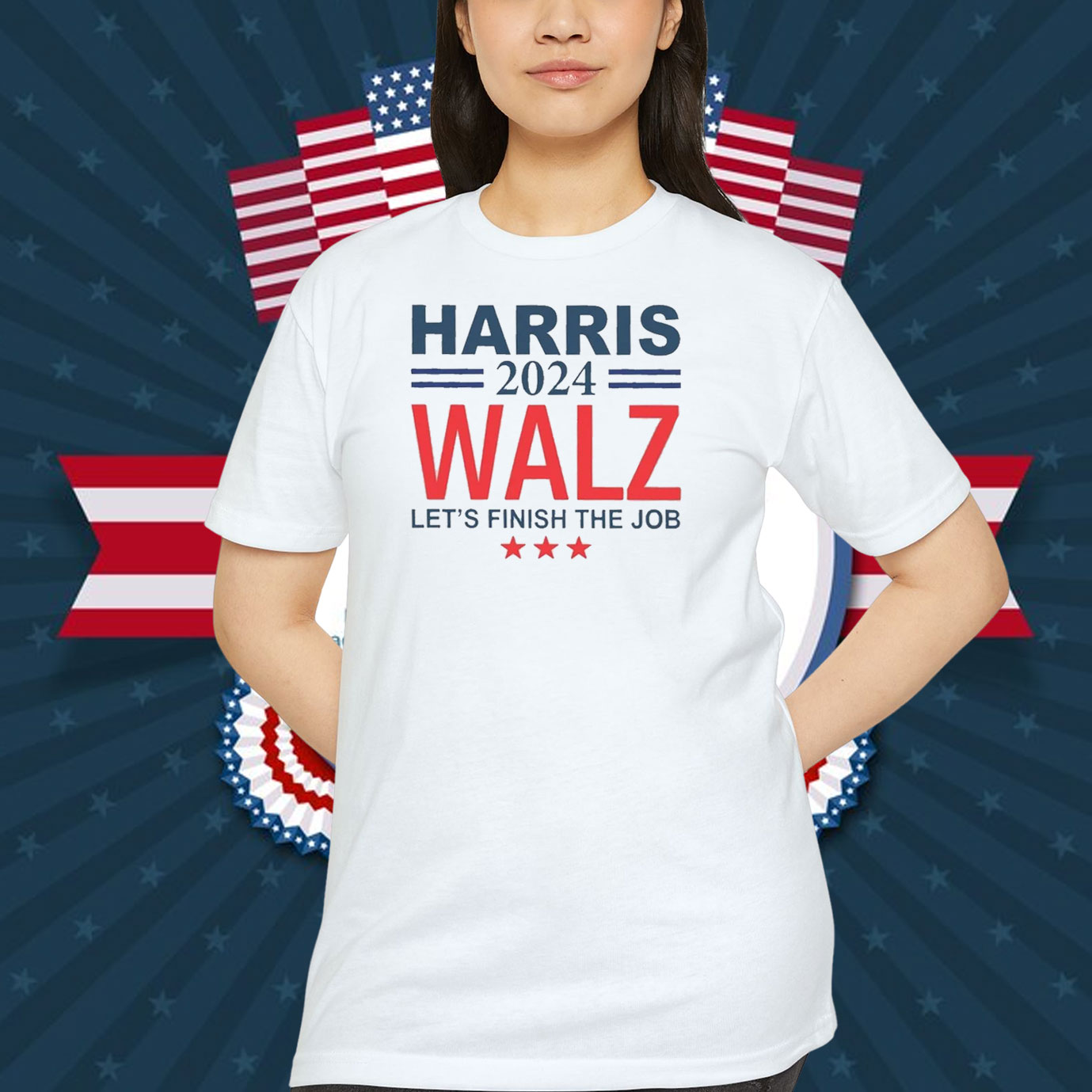 Harris Walz Shirt, Harris Walz Let's Finish The Job Shirt