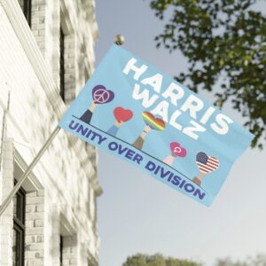 Harris Walz Unity Over Division Flag