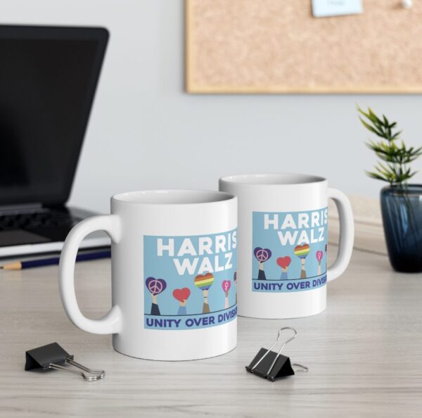 Harris Walz Unity Over Division Mug