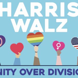 Harris Walz Unity Over Division Political Yard Lawn Sign