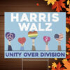 Harris Walz Unity Over Division Yard Sign