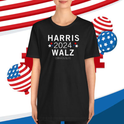 Harris Walz VNeck Shirt Kamala Democrat Voting T-Shirt