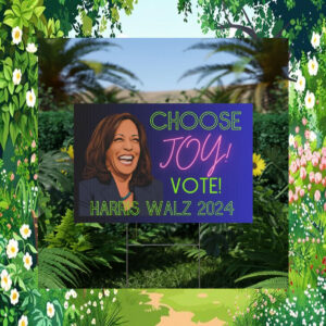Harris Walz Yard Sign, Vote Kamala Harris Tim Walz Joy Yard Sign
