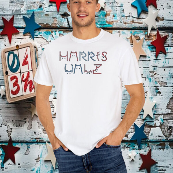 Harris and Walz Shirt Women, Cat Themed Kamala Harris T-Shirt