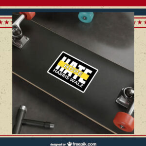 Hope Hate Harris Walz Sticker