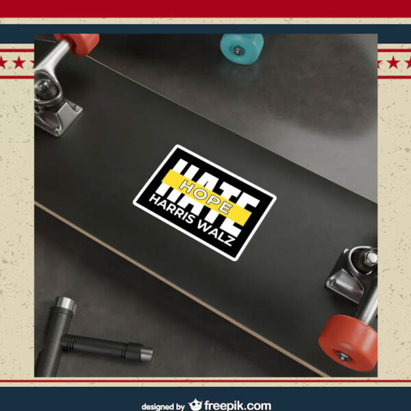 Hope Hate Harris Walz Sticker
