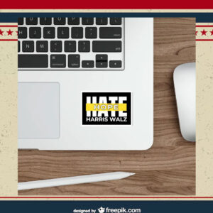 Hope Hate Harris Walz Sticker
