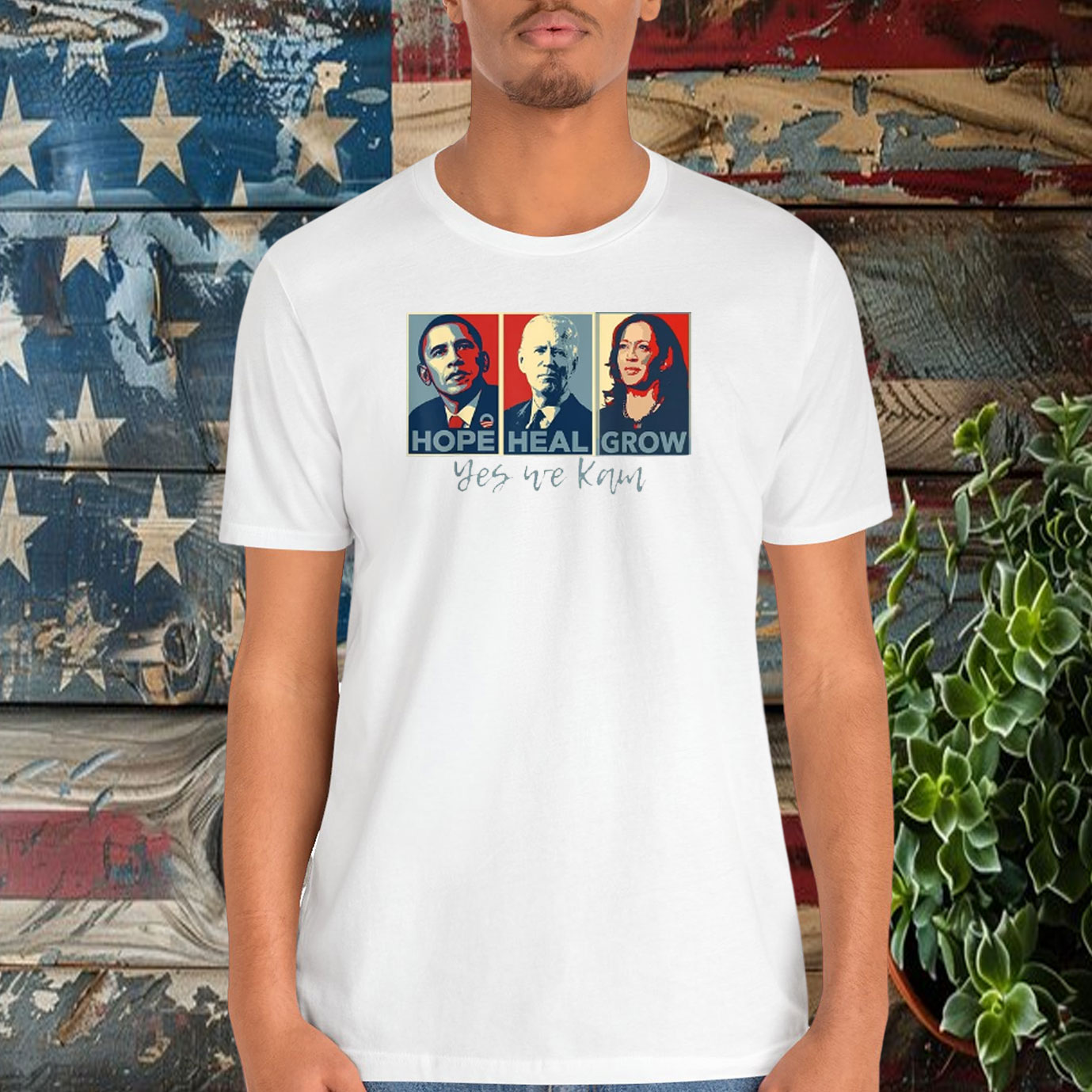 Hope Hate Heal Grow Yes We Kam, Kamala Harris Support Shirt