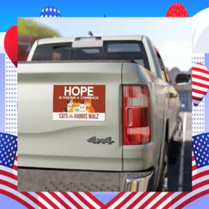 Hope Is Making A Comeback Cat For Harris Walz Car Magnets