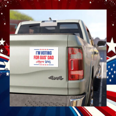 I'm Voting For Gus' Dad Harris Walz 24 Car Magnet