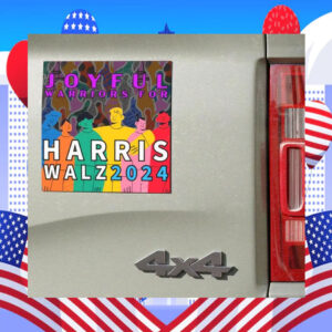 Joyful Warriors For Harris Walz Car Magnets