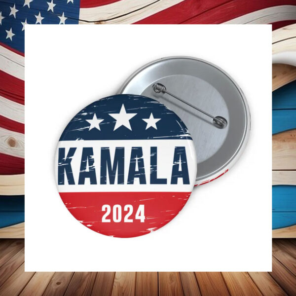 Kamala 2024 Distressed Effect - Pin Buttons