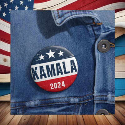 Kamala 2024 Distressed Effect - Pin Buttons
