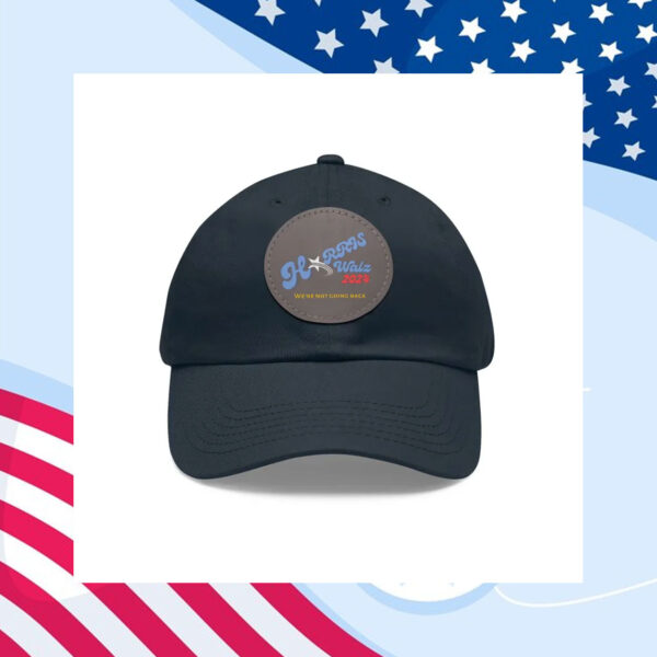 Kamala Harris 2024 Dad Hat with Leather Patch / Harris Walz 2024 Hat