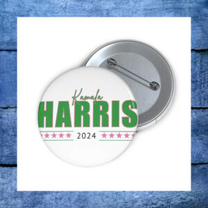 Kamala Harris 2024 Pink & Green Button
